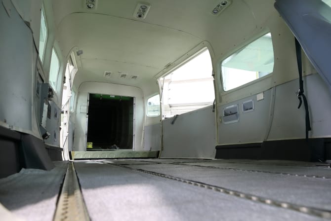 Cessna 208 Caravan’s spacious cabin